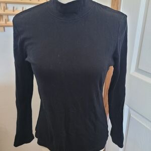 KAREN SCOTT SPORT Ribbed Cuffed Long Sleeve Knit Turtleneck - Top